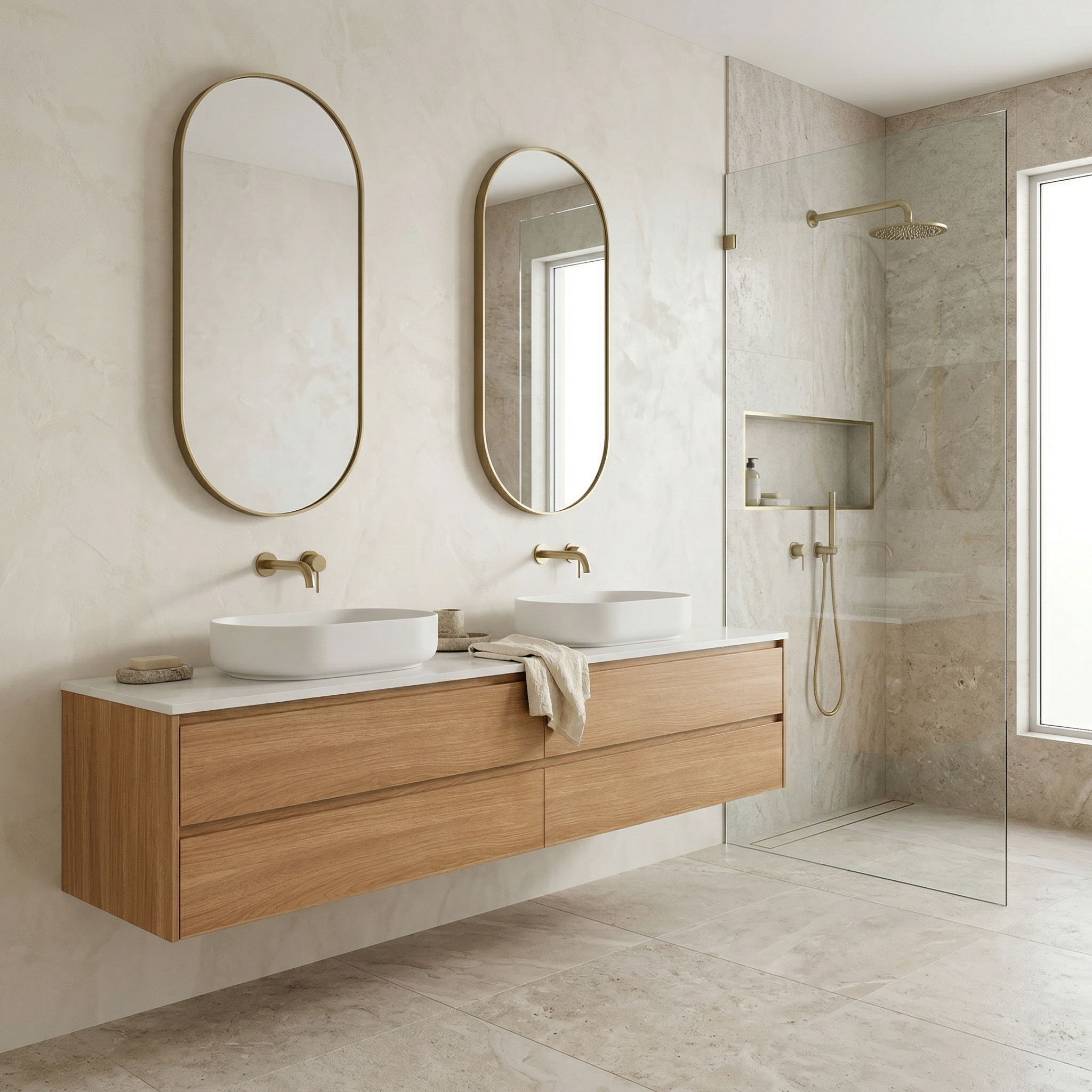 Valley Vanity (1800mm) · 4 Drawer – custom vanity.