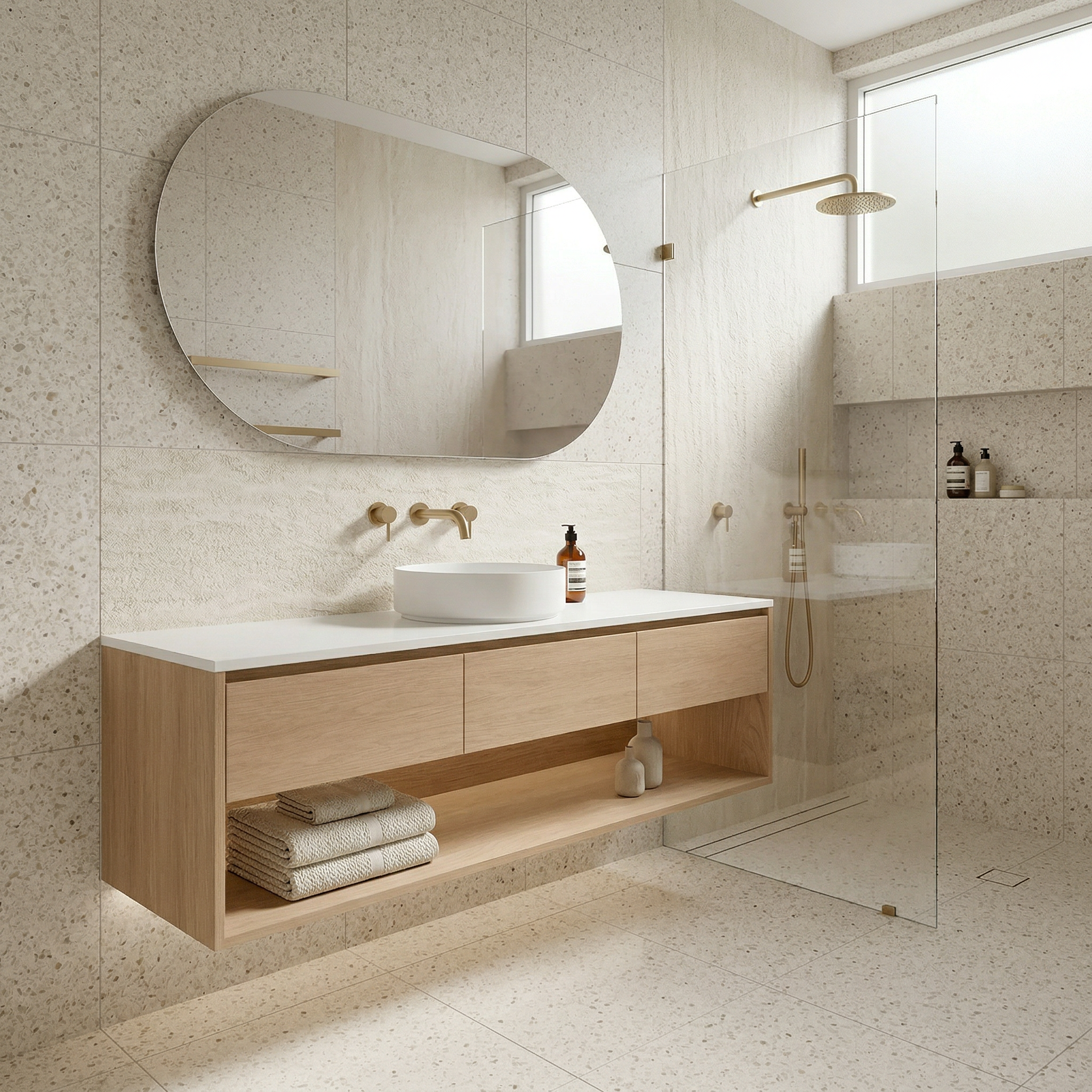 Bilinga Vanity (1800mm) · 3 Drawer