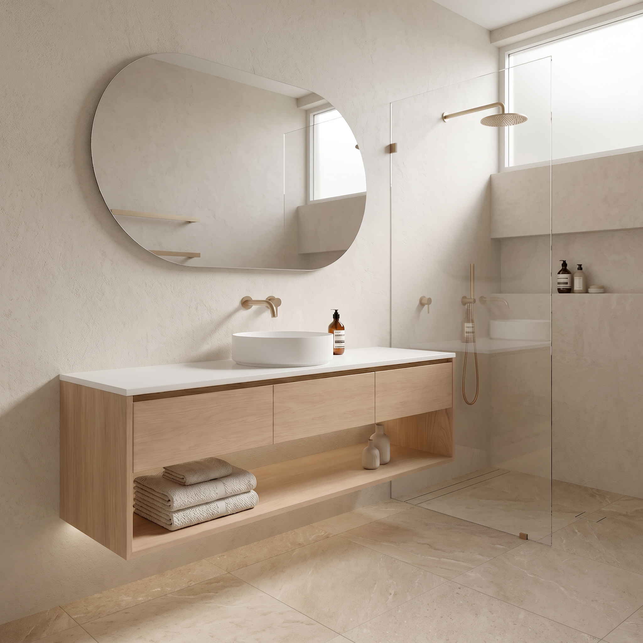 Bilinga Vanity (1800mm) · 3 Drawer