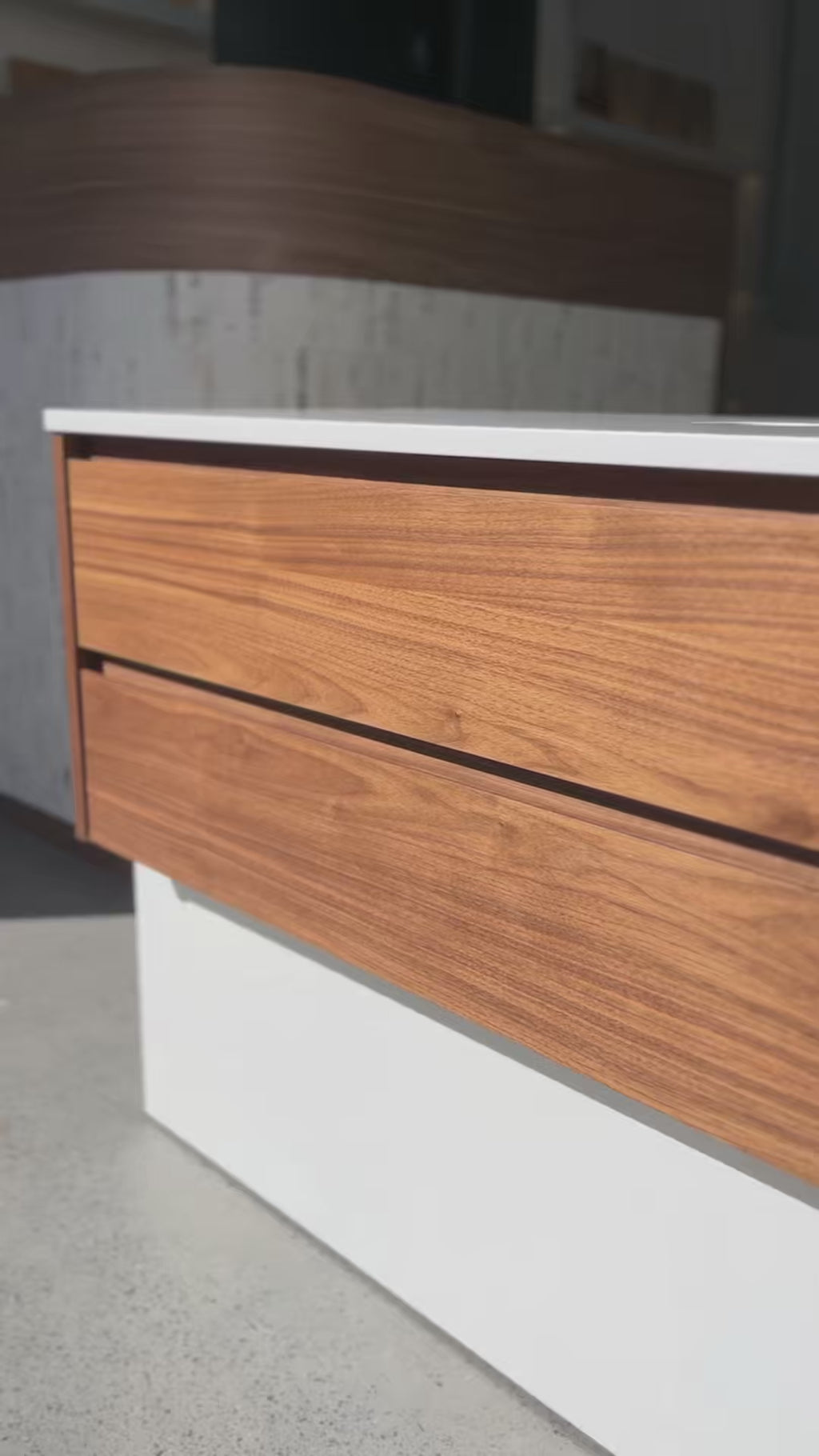 American Walnut · Valley Vanity (1200mm) · 2 Drawer