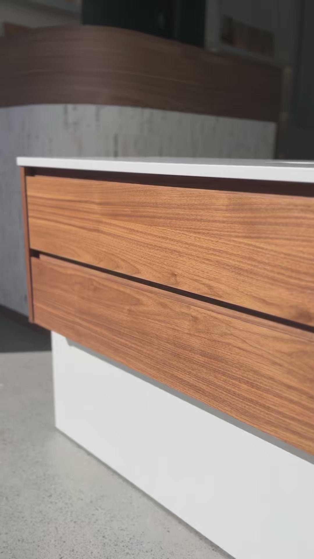 American Walnut · Valley Vanity (1200mm) · 2 Drawer